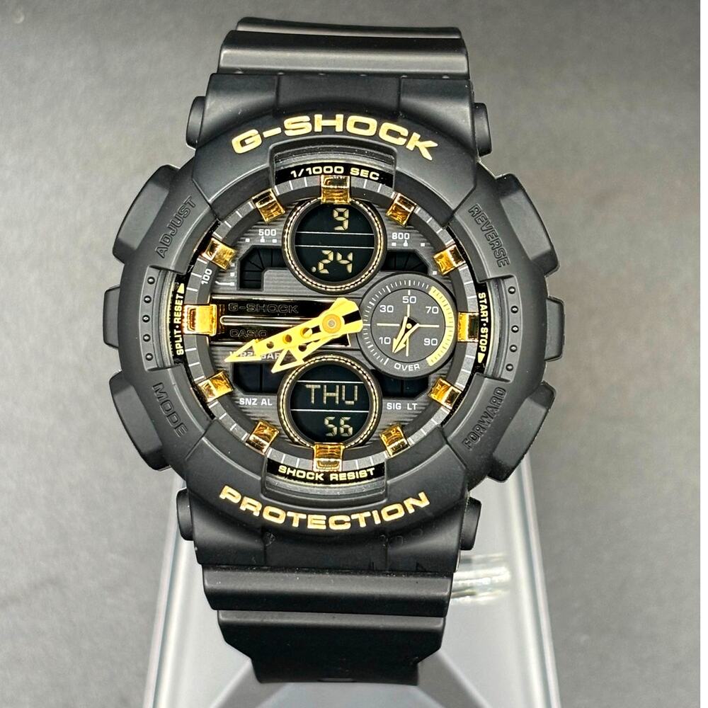 Casio G-Shock GMA-S140M-1A Black Gold Analog Digital 200M Women's Watch NIB